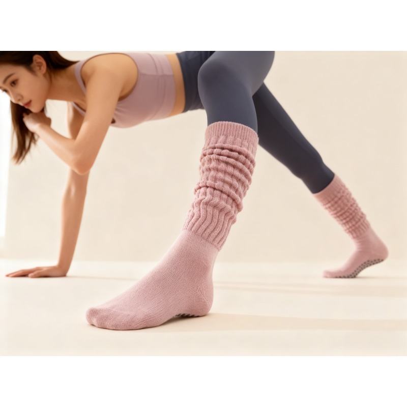 Winter Yoga Clothing - Rutschfeste Pilates-Socken aus Baumwolle für Damen,