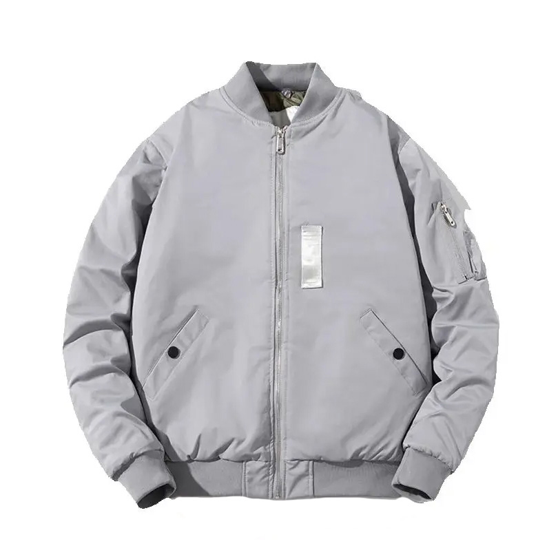 Winter Clothing Patterns - Dick gepolsterte Bomberjacke für Herren, einfarbig,