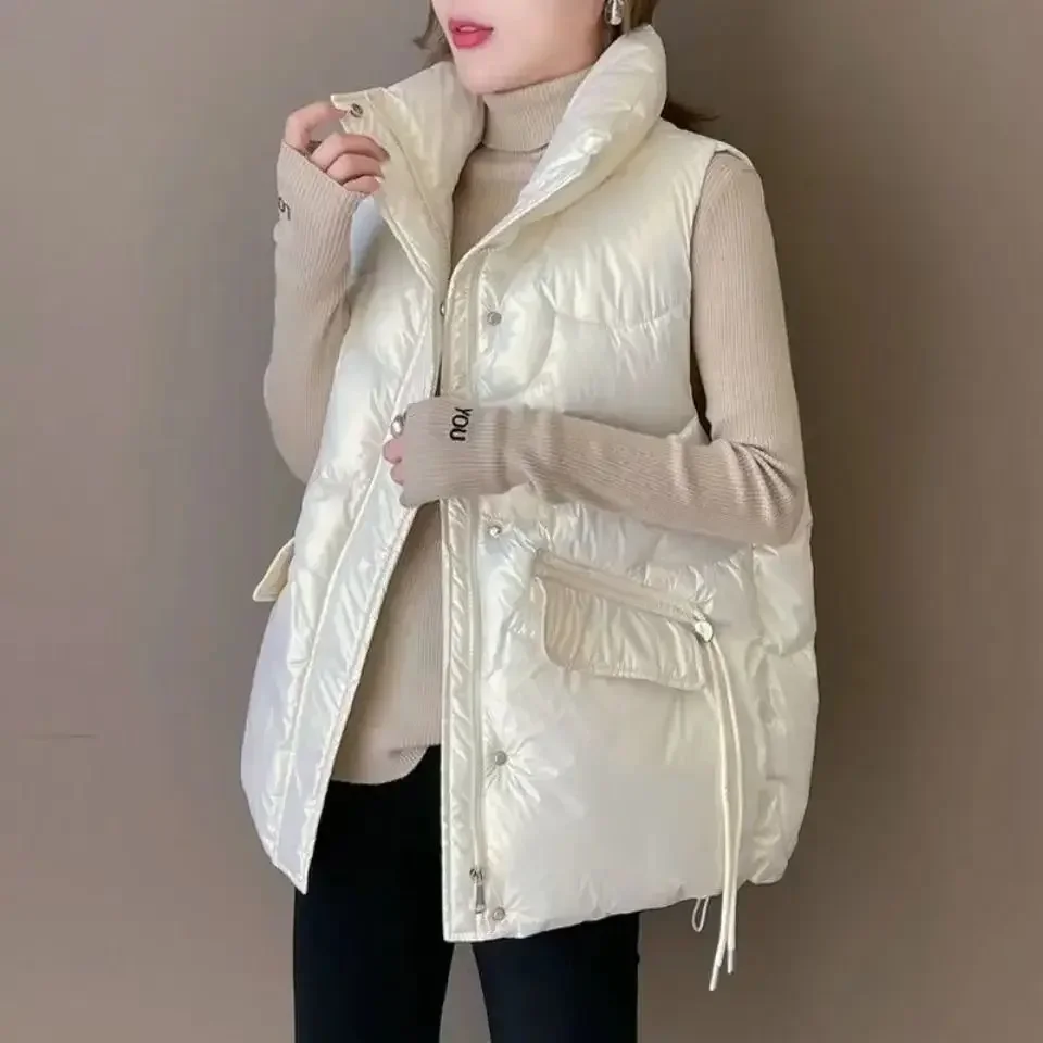 Winter Clothing On Sale Women'S - Daunenweste für Damen, halb gesteppt, lockere