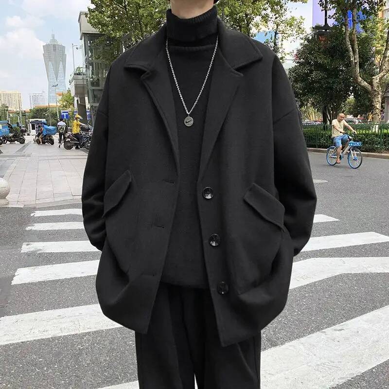 Koreanische Einfarbige Wollmän – Winter Clothing Taiwan Bewertung und Preis
