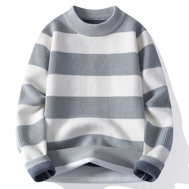 Herren Gestreifter Casual Stri – Winter Clothing Patterns Bewertung und Preis
