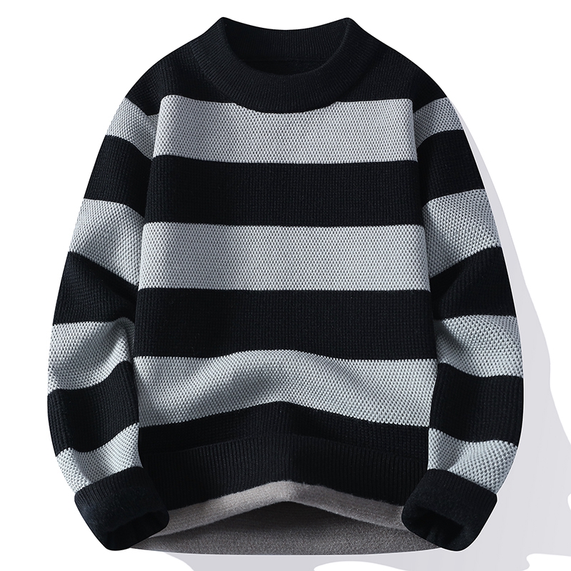 Herren Gestreifter Casual Stri – Winter Clothing Patterns Bewertung und Preis