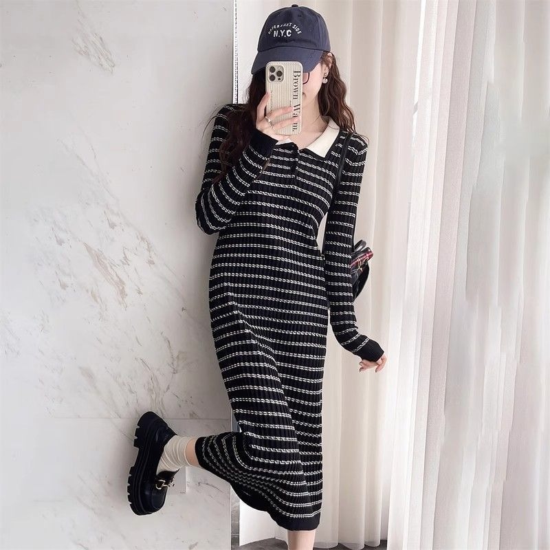 Streifen-Aprikosen-Frau-Strick – Winter Clothing On Sale Women'S Bewertung und Preis
