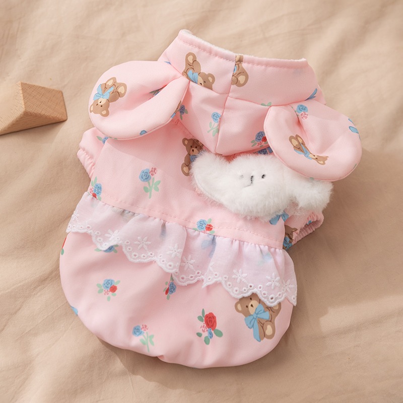 Winter Rose-gemusterte Hund Kl – Winter Clothing Patterns Bewertung und Preis