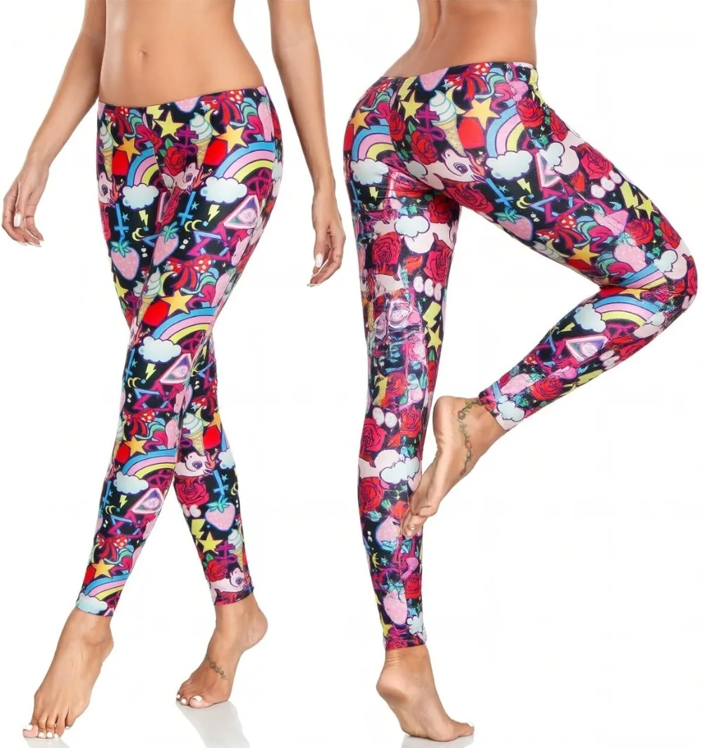 Damen-Leggings mit buntem Rege – Winter Yoga Clothing Bewertung und Preis