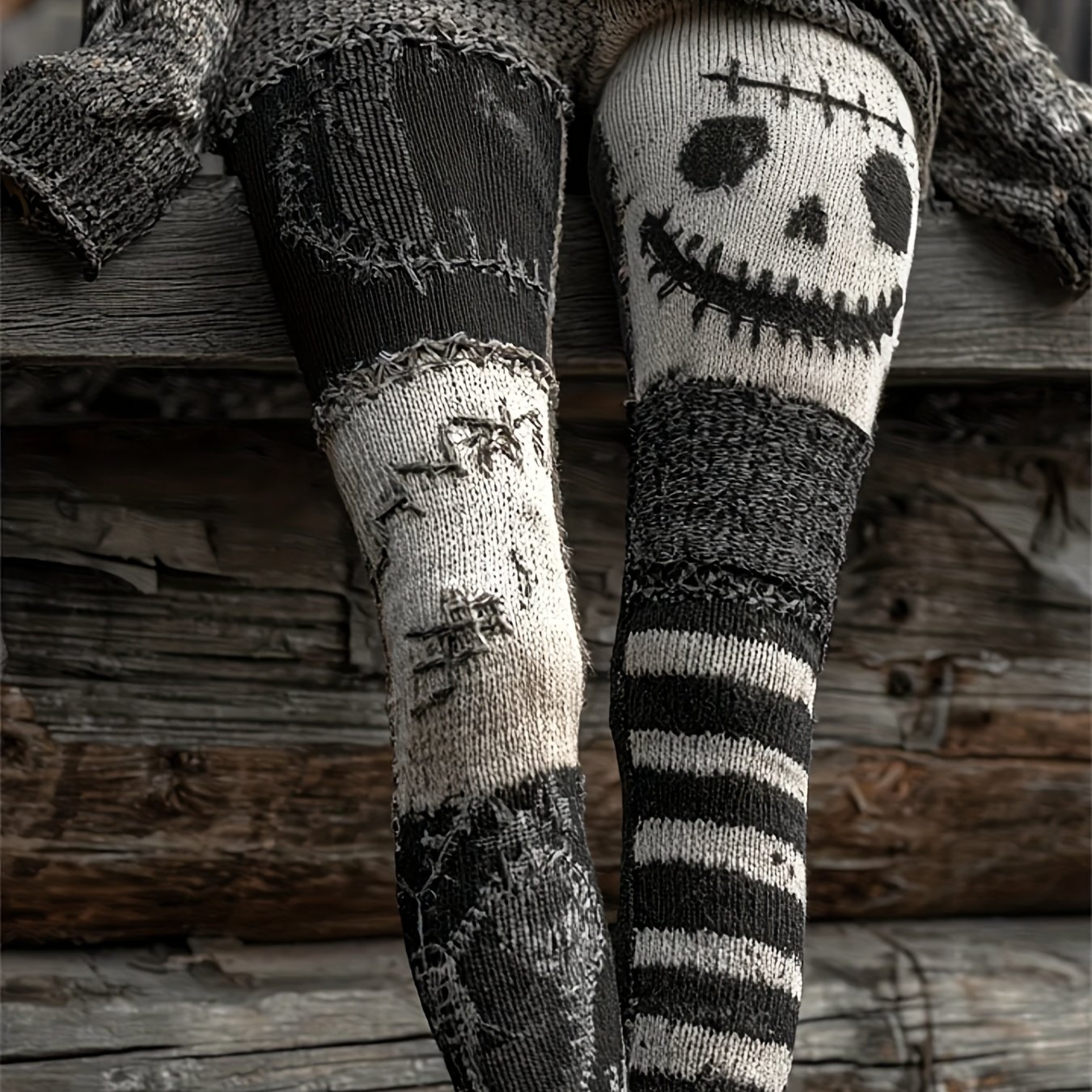 Frauen Halloween Skelett Print – Winter Yoga Clothing Bewertung und Preis