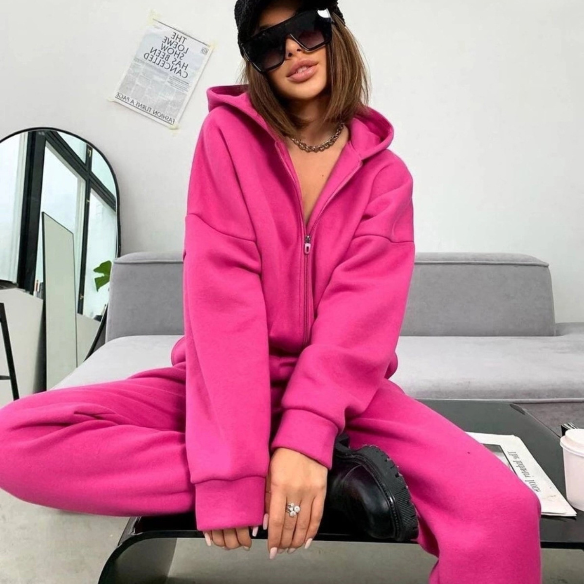 Reiß verschluss Kapuzen mantel – Winter Clothing Sales Bewertung und Preis